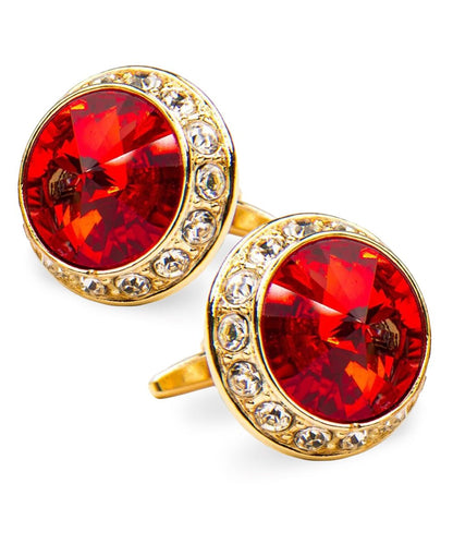 Vittorio Vico Large Bling Colorstone Cufflinks: CL15XX Series
