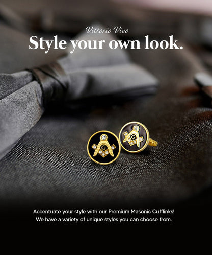 Vittorio Vico Masonic Themed Cufflinks: CL39XX Series