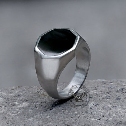 Classic Octagon Stainless Steel Ring