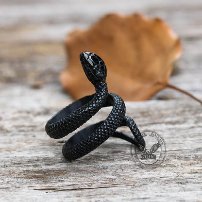 Coiled Snake Stainless Steel Ring