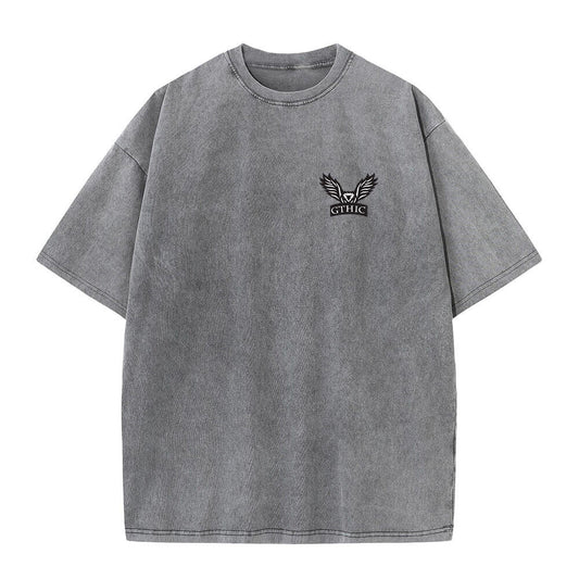 Multicolor Gthic Logo Vintage Washed T-shirt