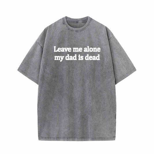 Multicolor Leave Me Alone Vintage Washed T-shirt