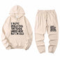 Multicolor I Have Really Cool Tattoos Crew Collar Hoodie Pants Set