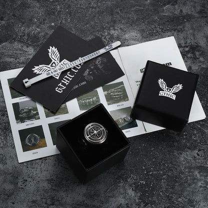 Compass Anchor Stainless Steel Marine Ring