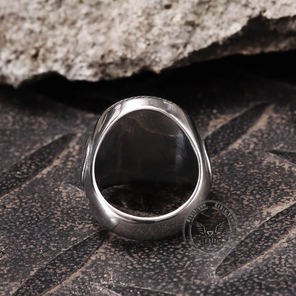 Compass Anchor Stainless Steel Marine Ring