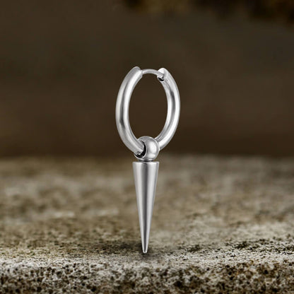 Conical Drop Stainless Steel Hoop Earrings