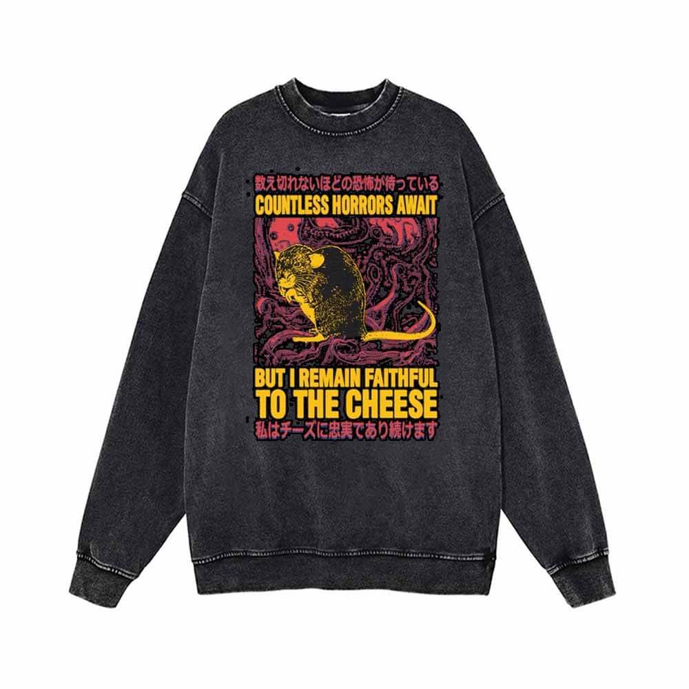 Countless Horrors Await Vintage Washed Sweatshirt