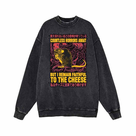 Countless Horrors Await Vintage Washed Sweatshirt