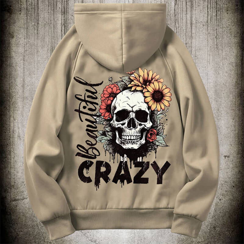 Crazy Flower Sugar Skull Hoodie