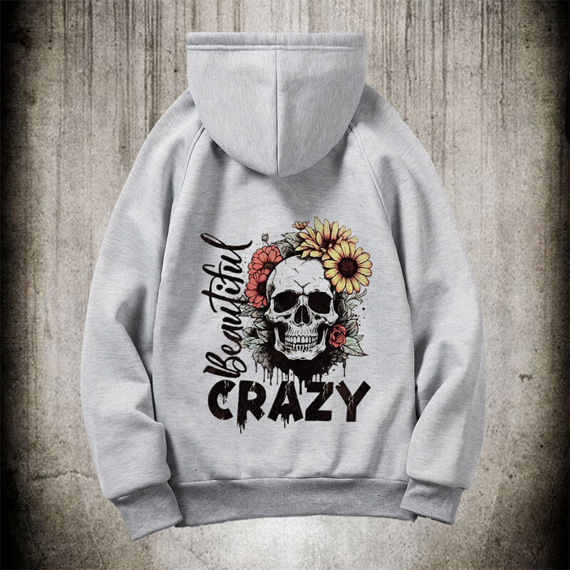 Crazy Flower Sugar Skull Hoodie