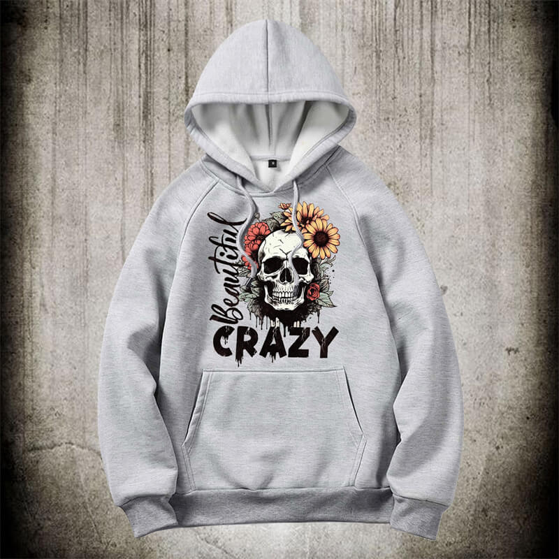 Crazy Flower Sugar Skull Hoodie