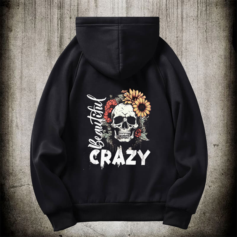 Crazy Flower Sugar Skull Hoodie