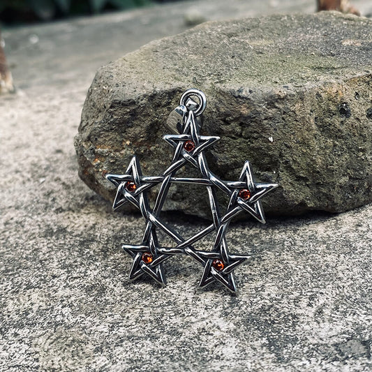 Creative Pentagram Shaped Stainless Steel Pendant