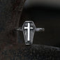 Cross And Coffin Stainless Steel Ring