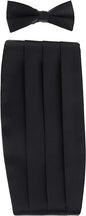Vittorio Farina Men's Satin Cummerbund, Bow Tie and Pocket Square Set in Gift Box