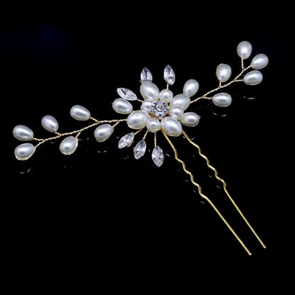 Blanca - Pearl and Crystal Bridal Hair Pin - Set of 3