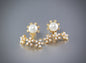 "Kyla" - Pearl and Cubic Zirconia Bridal Earring Jackets