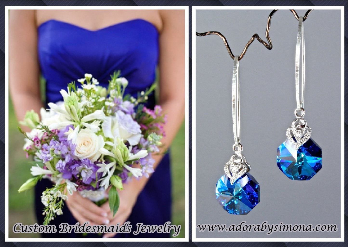 Chloe - Swarovski Crystal Sterling Silver Bridesmaids Earrings