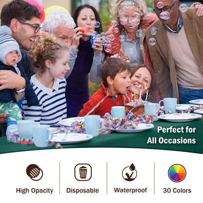 Dark Green Plastic Table Cover | Case of 48