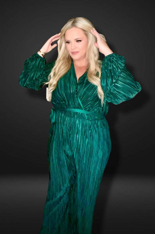 Plus Size Emerald Jumpsuit -clearance