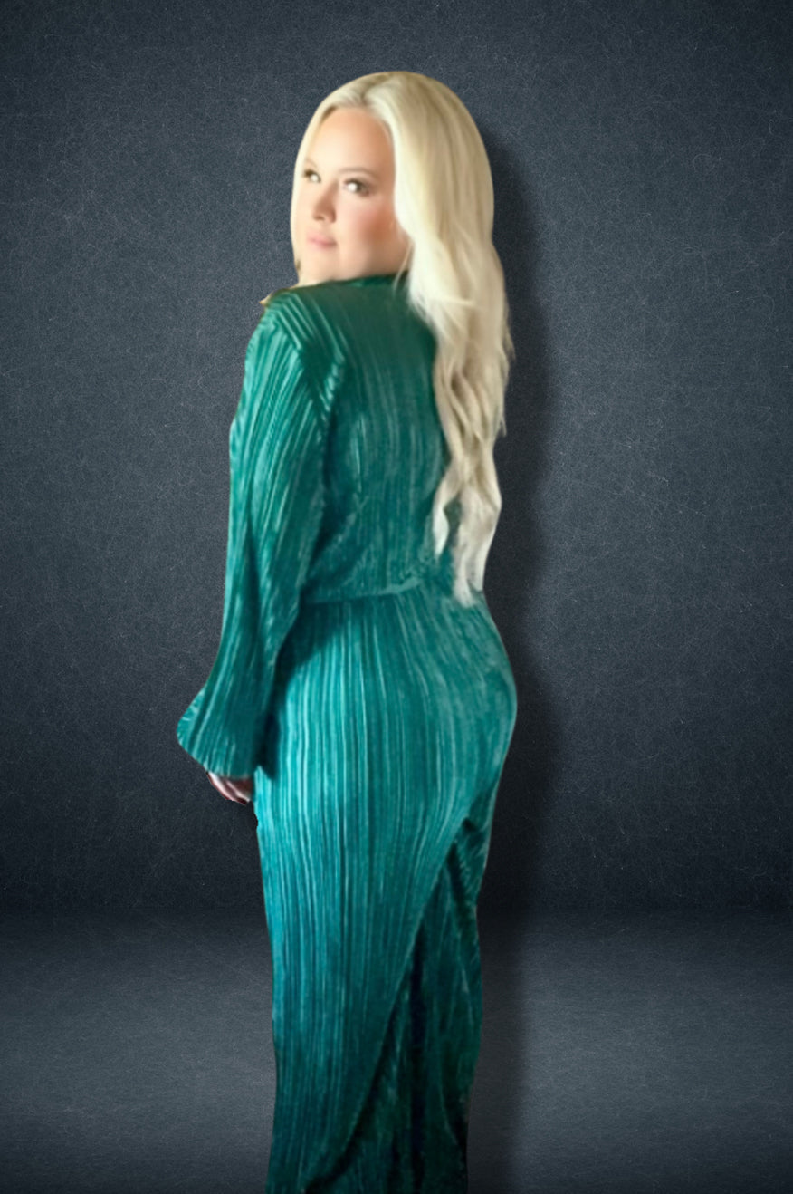 Plus Size Emerald Jumpsuit -clearance