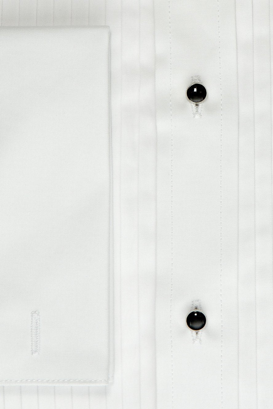 "David" White Wingtip Tuxedo Shirt