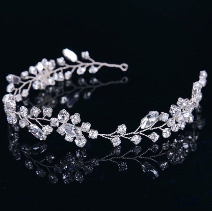 Ellie - Crystal Bridal Headband / Vine
