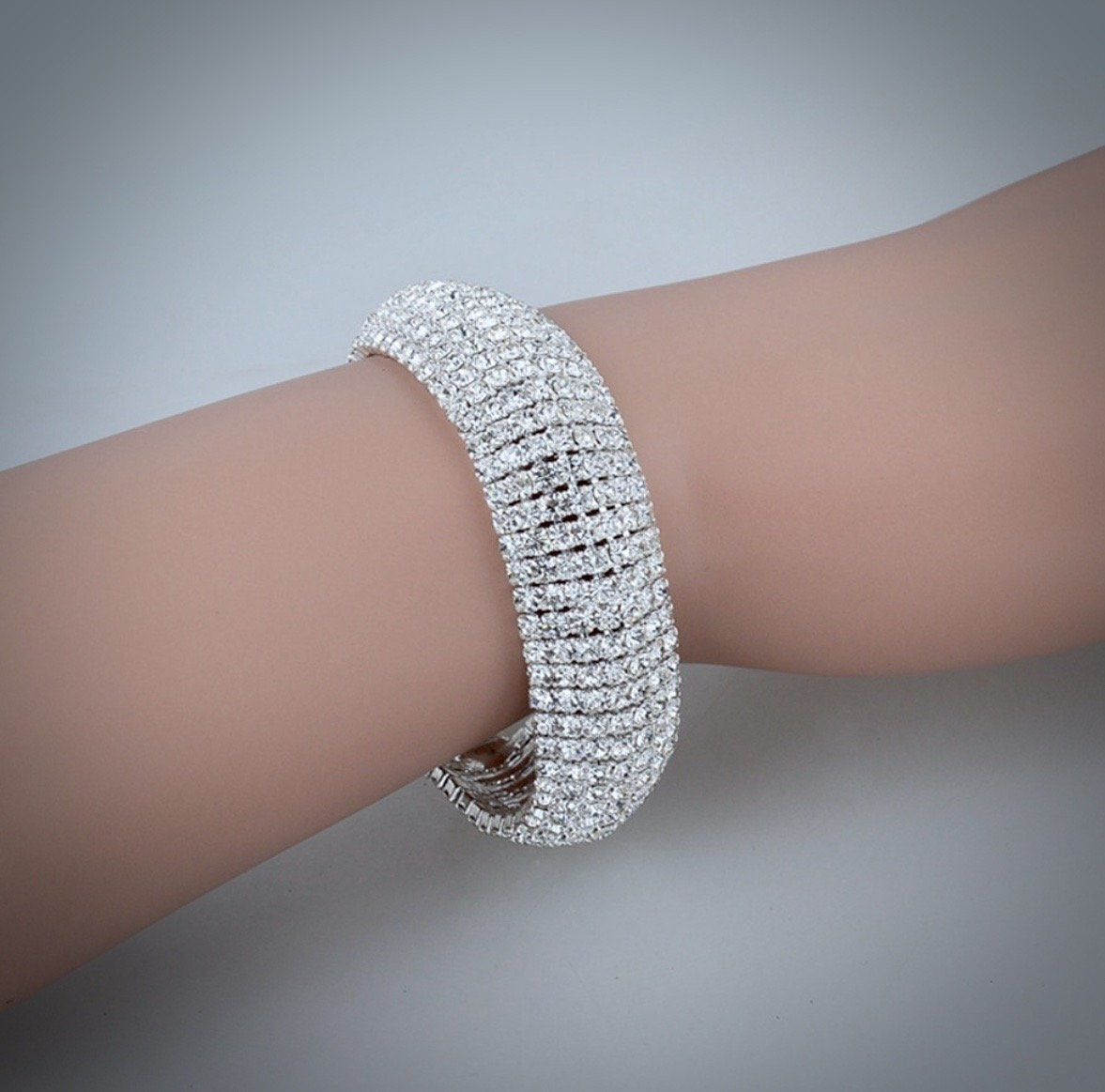 "Verona" - Crystal Bridal Bracelet - Available in Rhodium and Gold