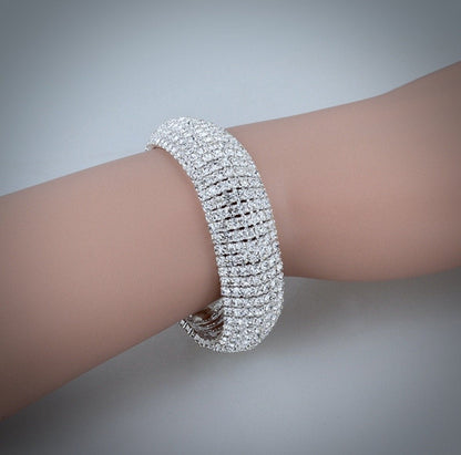 "Verona" - Crystal Bridal Bracelet - Available in Rhodium and Gold