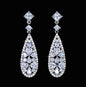 "Raquel" - Cubic Zirconia Bridal Earrings