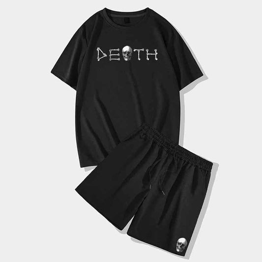Death Skull Short Sleeve T-shirt and Shorts Set