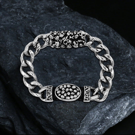 Death Skull Stainless Steel Punk Bracelet