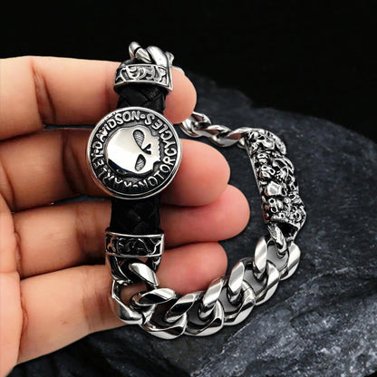 Death Skull Stainless Steel Punk Bracelet