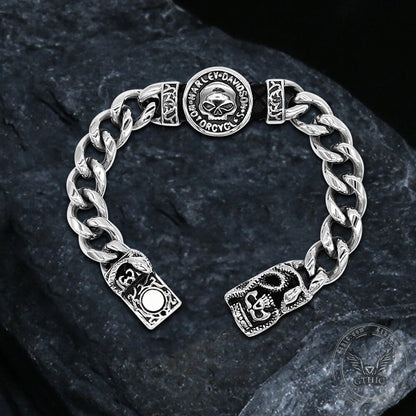 Death Skull Stainless Steel Punk Bracelet
