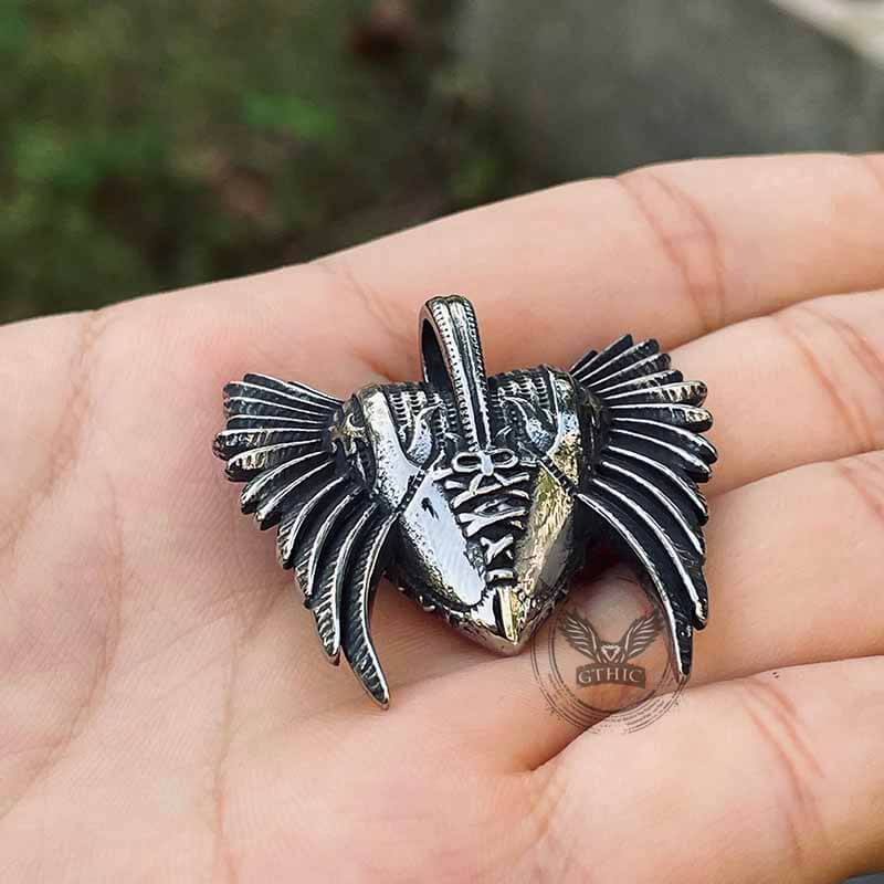 Devil Heart Wings Stainless Steel Pendant