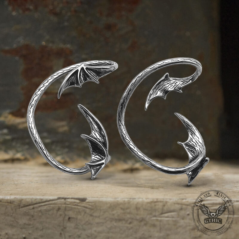 Devil Wings Stainless Steel Ear Cuffs