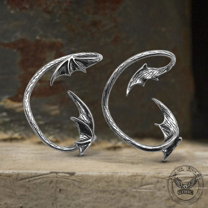 Devil Wings Stainless Steel Ear Cuffs