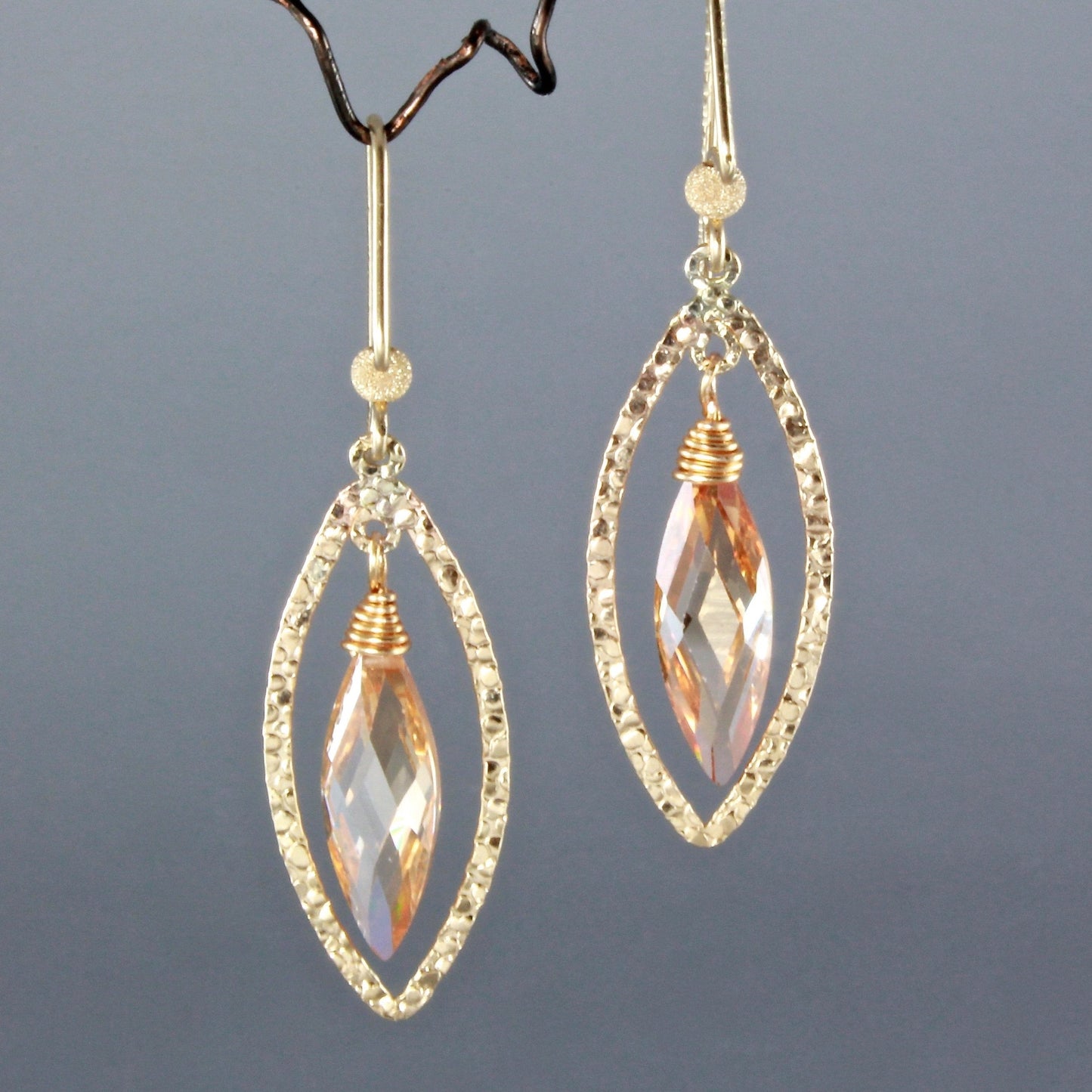 "Dionne" - Cubic Zirconia and 14K Gold-Filled Earrings - More Colors Available