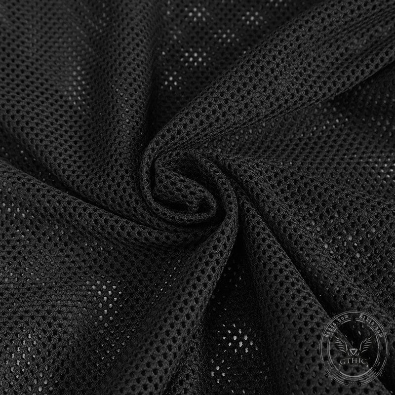 Diamond-Shaped Mesh See-Through Men's Shirt