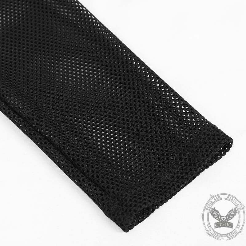 Diamond-Shaped Mesh See-Through Men's Shirt