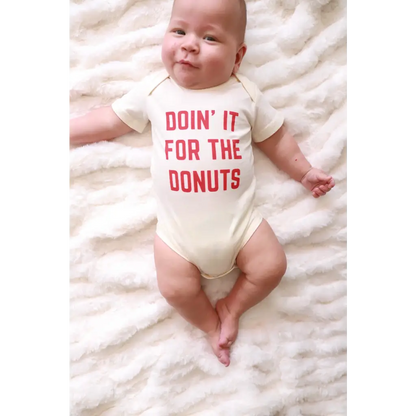 Doin it for the Donuts Organic Cotton Baby Onesie