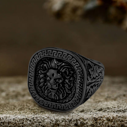 Domineering Lion Head Stainless Steel Ring