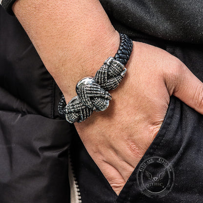 Don't Look Stainless Steel Skull Bracelet