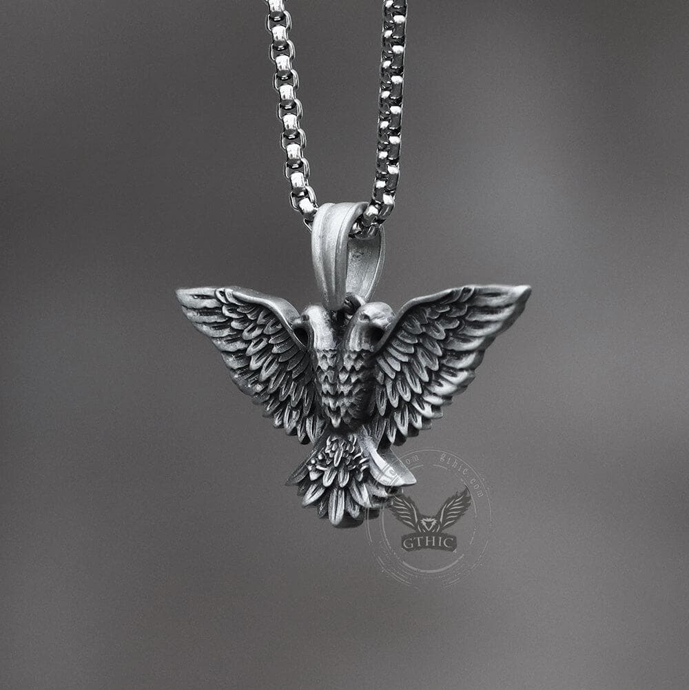 Double-Headed Eagle Pure Tin Necklace