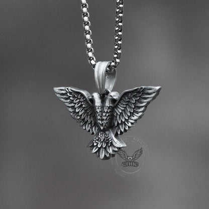 Double-Headed Eagle Pure Tin Necklace