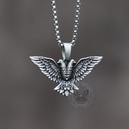 Double-Headed Eagle Pure Tin Necklace