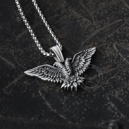 Double-Headed Eagle Pure Tin Necklace