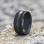 Double Chain Runes Stainless Steel Viking Ring