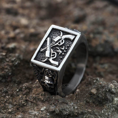 Double Guns Stainless Steel Ring