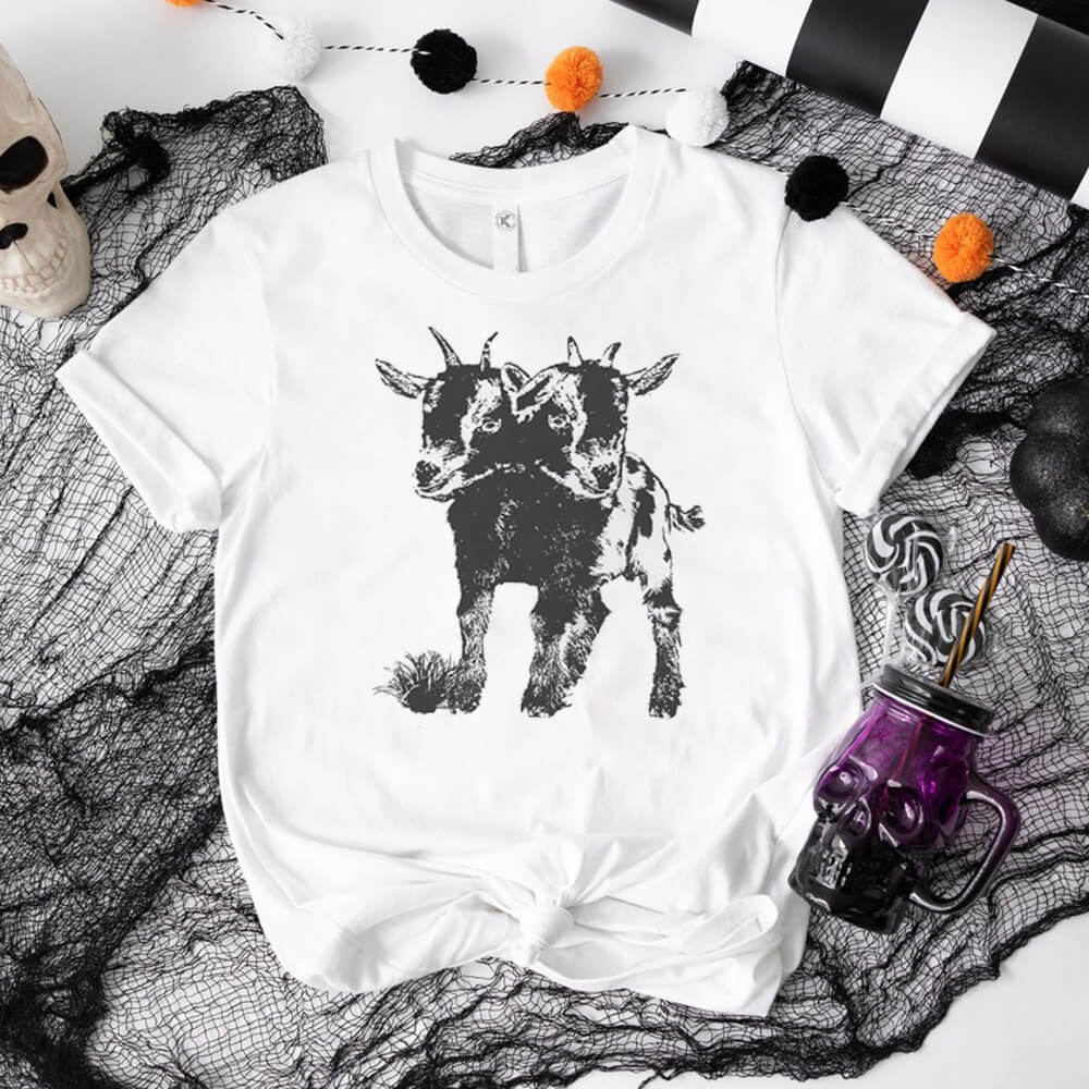 Double Head Lamb Short Sleeve T-shirt
